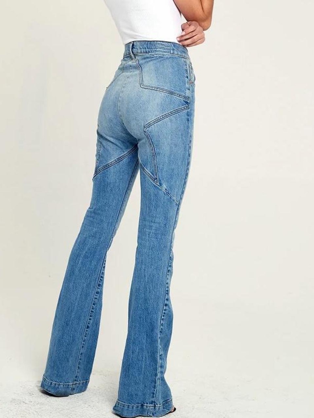 Revice High Rise Star Flare Jeans Size 27 | 36” Inseam | Made in USA